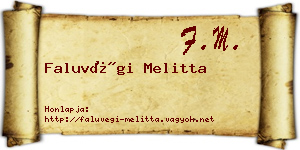 Faluvégi Melitta névjegykártya